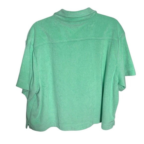 Fabletics Island Terry Boxy Button Up Mint Size 1X Beach Casual‎ - Picture 2 of 5